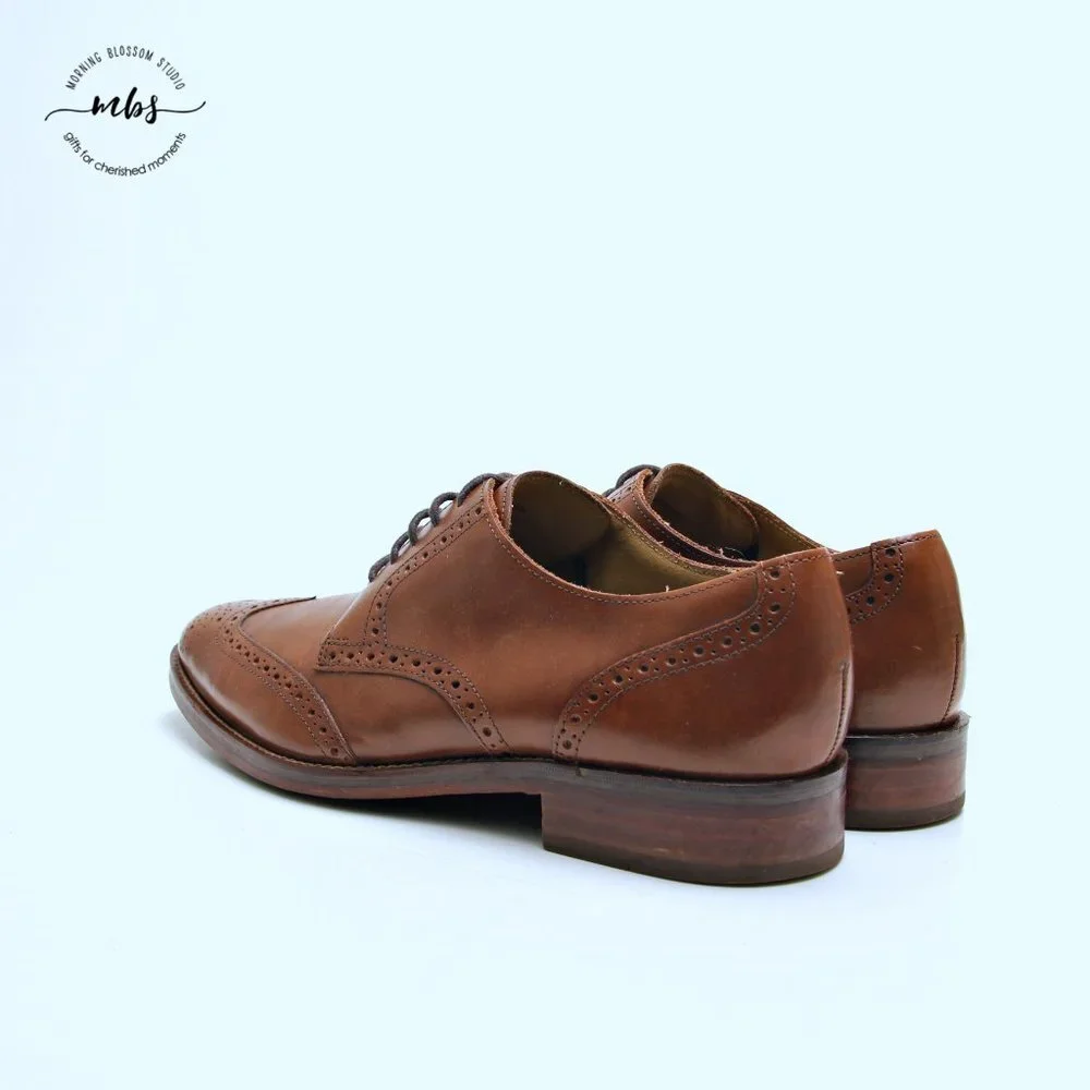 Cole Haan Modern Classics Wingtip Derby Shoes Brown Men‎ 10